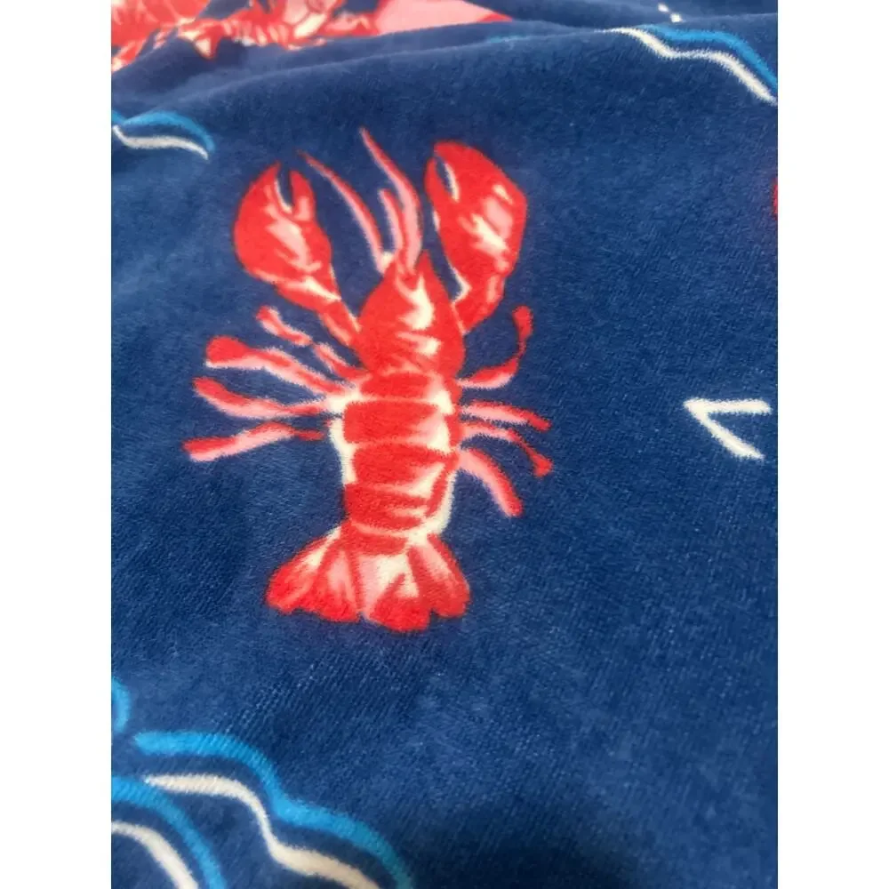 Scout Blue Red 100% Cotton Extra Large 60 x 35in Beach Pool Lobster Towel NWOT